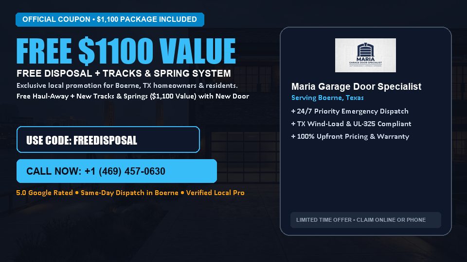 Maria Garage Door Specialist FREE Haul-Away & Heavy-Duty Tracks with New Door in Boerne, TX
